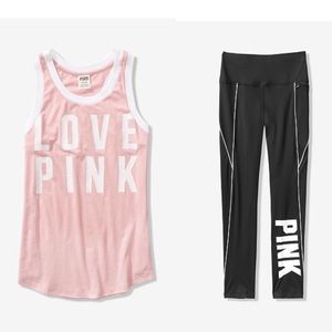 Victoria’s Secret Pink tank & Leggings Outfit Set